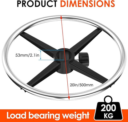 Silver 20" Chrome Foot Rest Ring for Drafting Stool or Office Chair,Piston Foot Ring,Foot Rest for Office Chair (Silver, 20'')