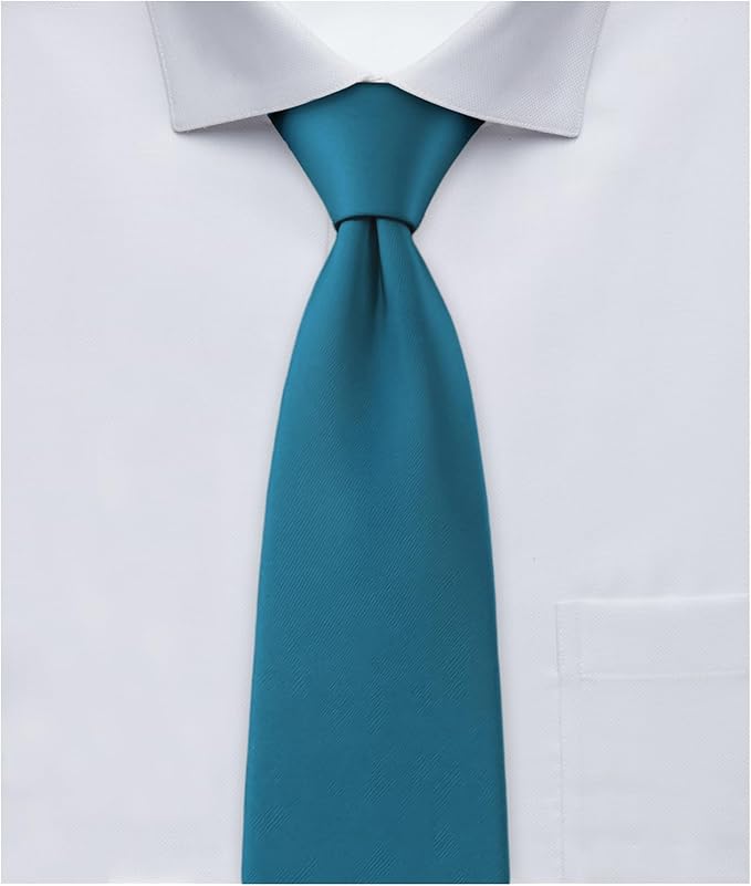 Jacob Alexander Solid Color Mens Tie - Soft-lined Necktie - Timeless Formal Look for Weddings and Business - (Regular Size)