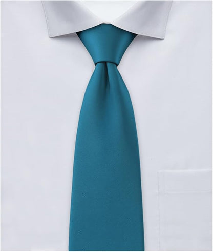 Jacob Alexander Solid Color Mens Tie - Soft-lined Necktie - Timeless Formal Look for Weddings and Business - (Regular Size)