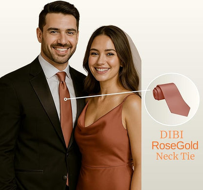 Dibi Solid Color Ties for Men, Formal Mens Ties, Neck Tie, Classic Tie for Boys Women Teens, Wedding Business Costume Necktie