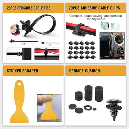 GOOACC 238Pcs Trim Removal Tool, Auto Push Pin Bumper Retainer Clip Set Fastener Terminal Remover Tool Adhesive Cable Clips Kit Car Panel Radio Removal Auto Clip Pliers, Green