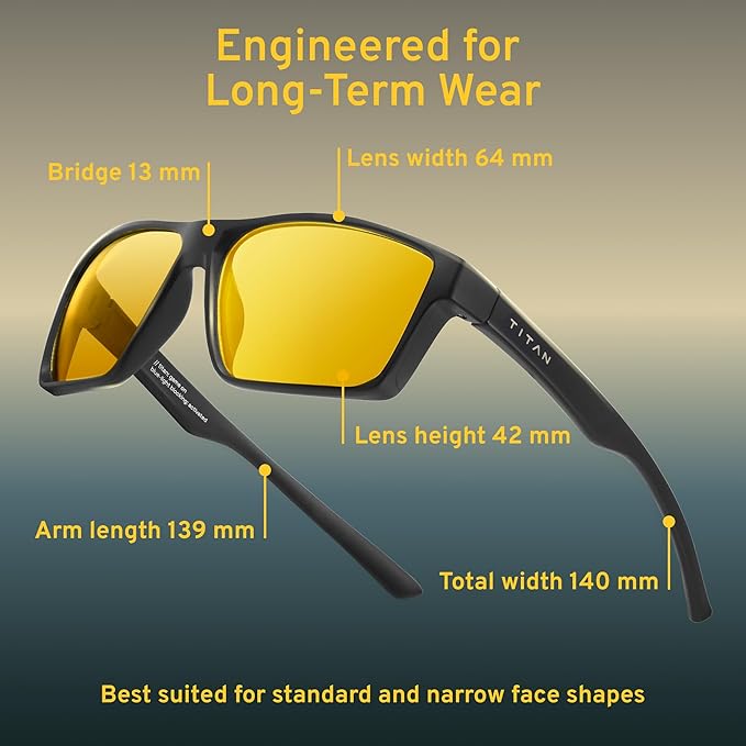 Titan Gaming Glasses, Anti Blue Light Glasses Men, UV400 Protection Blue Light Blocking Glasses for Computer Eye Strain