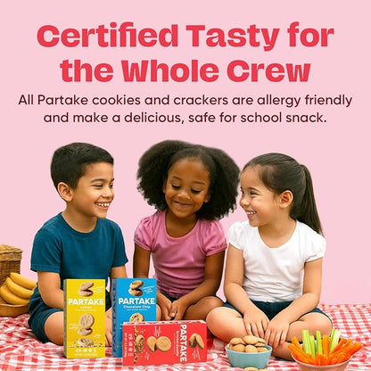 Gluten Free Partake Soft Baked Cookies Variety Pack (Chocolate Chip, Snickerdoodle, Lemon) - Vegan - Free From the Top 9 Allergens Including Dairy, Wheat, Soy, Eggs, & Peanuts - Non GMO - Safe School & Office Snack (4 Pack, 5.5oz Boxes)