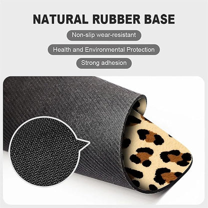 Square Mouse Pad Leopard Pattern, Personalized Premium-Textured Custom Mouse Mat Design, Washable Mousepad Cloth, Non-Slip Rubber Base Computer Mouse Pads for Wireless Mouse