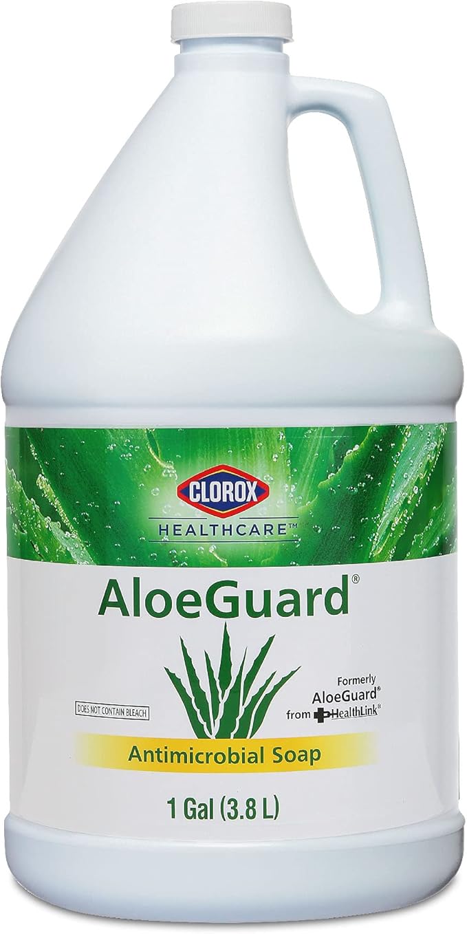 CLOROX Healthcare AloeGuard Antimicrobial Hand Soap for Healthcare Professionals - Liquid Hand Wash for Everyday Use with Aloe Vera to Soothe & Moisturize Hands, 128 Fl Oz