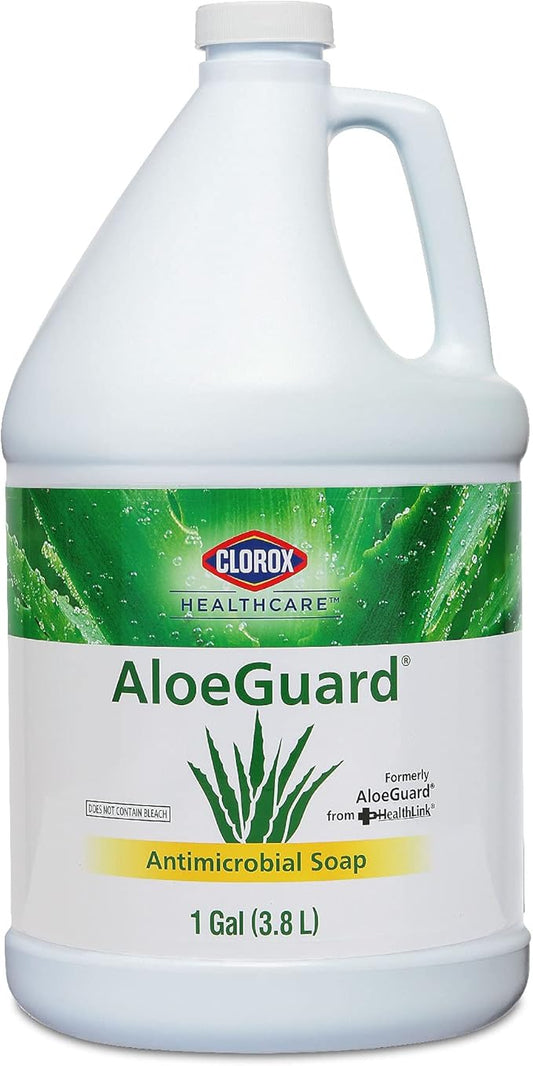 CLOROX Healthcare AloeGuard Antimicrobial Hand Soap for Healthcare Professionals - Liquid Hand Wash for Everyday Use with Aloe Vera to Soothe & Moisturize Hands, 128 Fl Oz