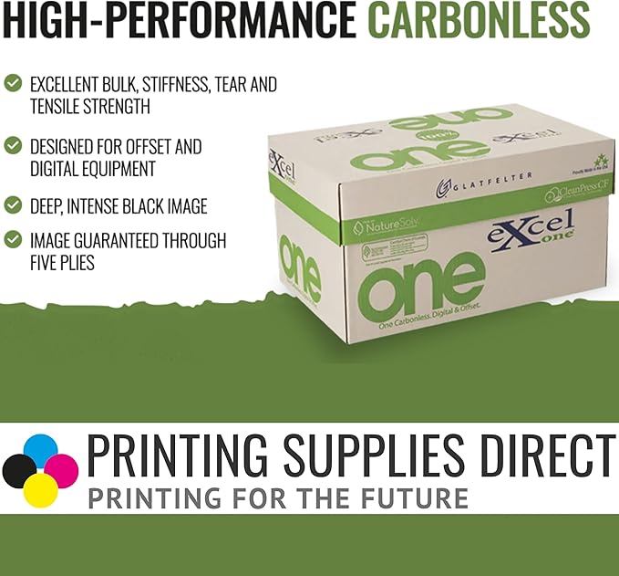 11 x 17 Excel One Carbonless Paper 3 Part Straight/Fforward (White, Canary, Pink), 834 Sets, 2500 Sheets, 5 Reams