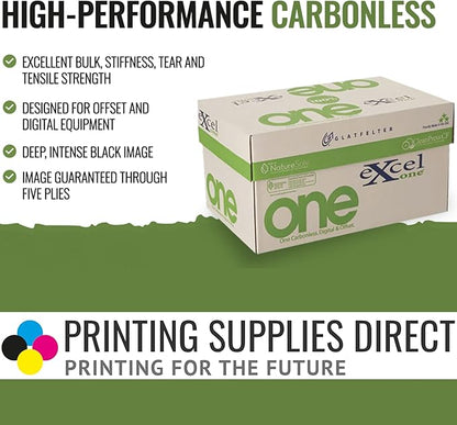 11 x 17 Excel One Carbonless Paper 3 Part Straight/Fforward (White, Canary, Pink), 834 Sets, 2500 Sheets, 5 Reams