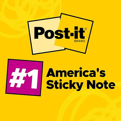 Post-it Notes, 3x3 in, 24 Pads, Canary Yellow, Clean Removal, Recyclable (Pack of 2)