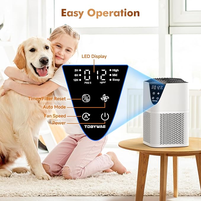 Air Purifiers for Home Large Room up to 1750 Sq Ft, H13 True HEPA Filter Air Purifiers for Bedroom, 25dB Quiet with Fragrance Diffuser for Home,Bedroom,Office (White)