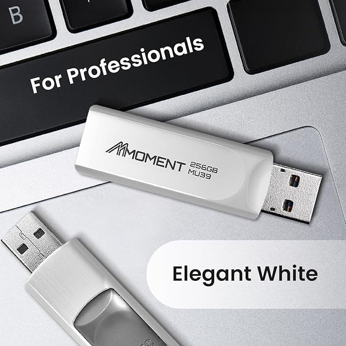 MMOMENT MU39 256GB USB 3.1 Gen1 Flash Drive, Read Speed up to 100MB/s, Retractable Design Thumb Drive