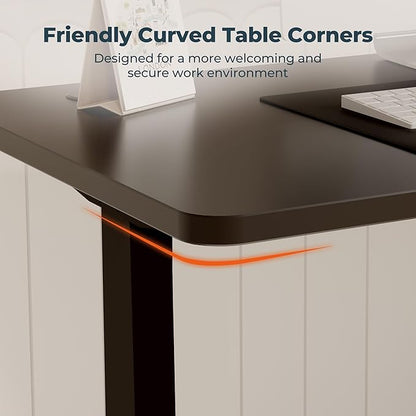 Small Adjustable Stand Up Desk for Children,One-Piece Standing Desk 31.5 x 19.7 Inch, Home Office Desk Computer Workstation, Black