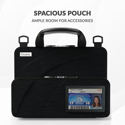 UZBL 11-11.6 Inch Always-on Chromebook Protective Hard Case with Accessory Pouch and Adjustable Shoulder Strap