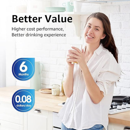 Overbest UKF8001 Replacement for EveryDrop by Whirlpool Refrigerator Water Filter 4, EDR4RXD1
