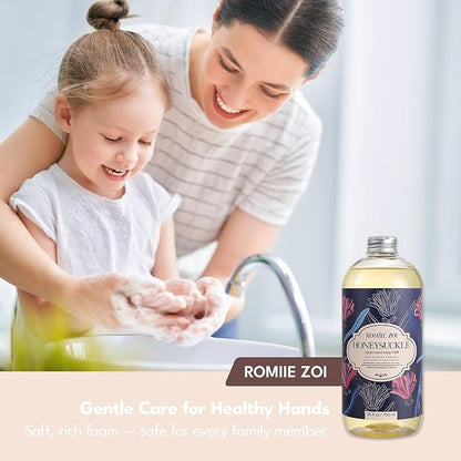 ROMIIE ZOI Liquid Hand Soap Refill, Honeysuckle, Gentle & Moisturizing Formula, 750 ML/ 26 FL OZ