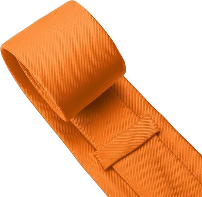 KOOELLE Men's Ties Solid Pure Color Plain Neckties Formal Black Ties For Men