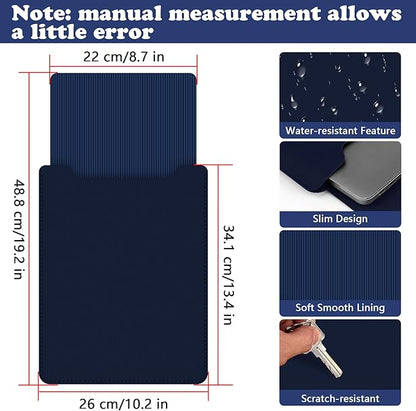 BVYA 13.3-14" Sleeve, PU Leather Laptop Case Compatible with New MacBook Air 13.6/Pro/Max M2/M1 A2779 A2442 14, 13.5 Surface 5/4/3/2/1, Compatible with Laptop 2022 Pro 14 inch