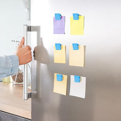 Magnetic Clips, 24 Pieces Heavy Duty Square Magnetic Clips for Office Classroom Whiteboard Paper Hanging, 1.2 inch Colorful Strong Magnet Metal Clips for Cruise Cabins Clipping Photo