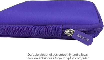 Arvok 13 13.3 14 Inch Laptop Sleeve Case for MacBook Pro/MacBook Air 13-14 inch, Water-Resistant Notebook Chromebook Computer Pouch, Carrying Bag Cover for HP/Dell/Lenovo/Asus/Acer, Purple