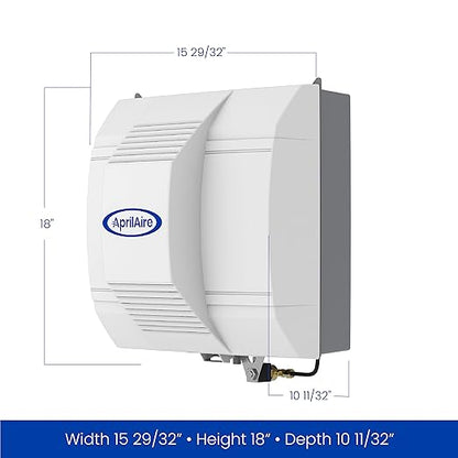 AprilAire 700M Whole-House Fan Powered Humidifier, Manual Control, Large Capacity, Up to 5,300 Sq. Ft., 18GPD, Gray