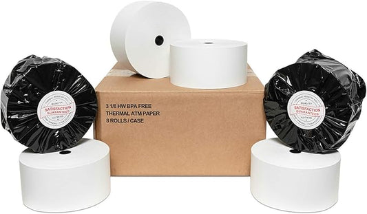 Nautilus Hyosung Halo - 3 1/8" x 815' Heavy Thermal Paper (8 Rolls)