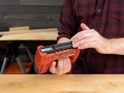 Arrow ET501F Corded 5-in-1 Professional Electric Staple and Nail Gun, Wire Stapler, and Brad Nailer for Upholstery, Framing, Insulation, Crafts, Fencing, and Cable, Black/Red