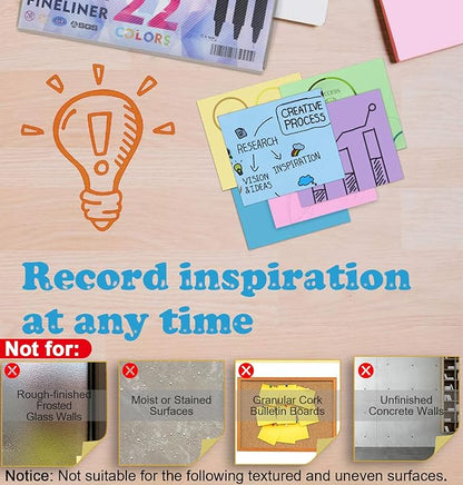 MyLifeUNIT Sticky Notes 3x3, Bulk Pack 54 Note Pads 5400 Sheets for Daily Reminder, Self-Stick Notes with 6 Assorted Colors