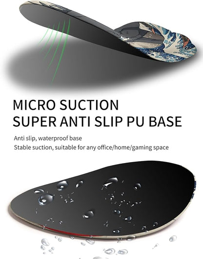 Palm-Rest and Wrist-Hugging Mouse Pad Wrist Rest, Ergonomic Wrist Support with Curve Fitting Cushioned Memory Foam for Carpal Tunnel Pain Relief, 9.9 x 8.3 Inch, Dog Sila