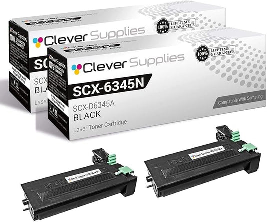 CS Replacement Toner Cartridge Compatible with Samsung SCX-6345N SCX-D6345A Black SCX-6345N, SCX-6345FN 2 Pack