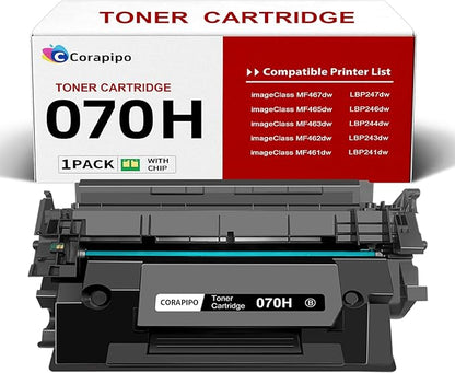 070H High Yield Toner Cartridge Compatible Replacement for Canon 070 070H CRG-070 Toner Work with Canon ImageClass MF465dw/MF462dw/LBP247dw/LBP246dw Printers|10200 Pages Yield,Cartridge 070H