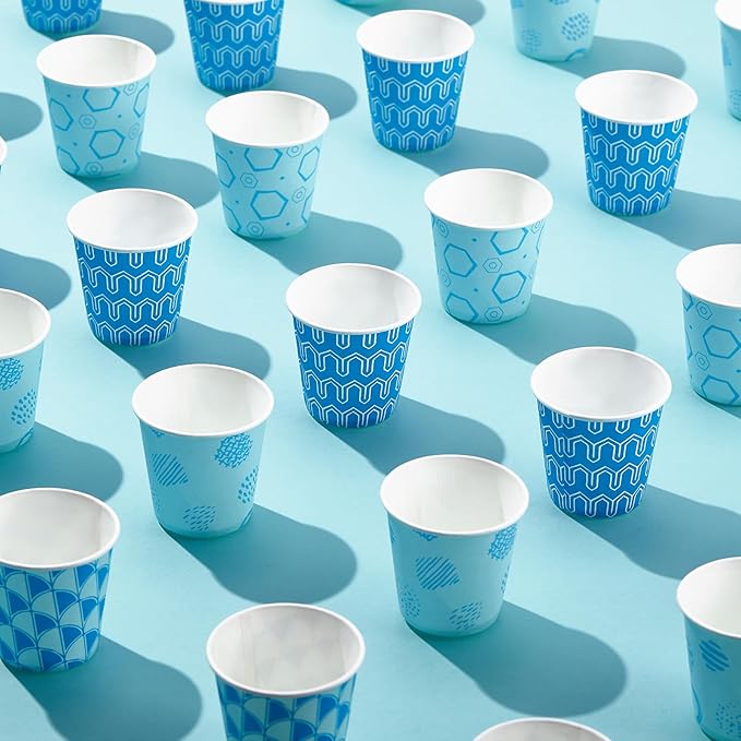 [1800Pack] 3 oz Paper Cups, Small Mouthwash Cups, Disposable Bathroom Cups, Paper Cups for Party, Picnic, BBQ, Travel, and Event, Assorted designs
