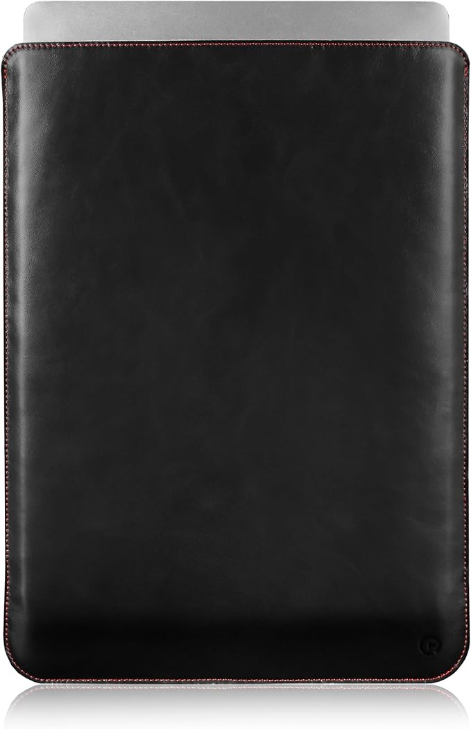 Casemade Real Leather Laptop Sleeve for MacBook Pro & Air Fits 13, 14, 15 & 16 Inch - Genuine Full Grain Leather with Soft Wool Lining (13 inch - Pro 2016-2023, Air M1/M2/M3/M4)