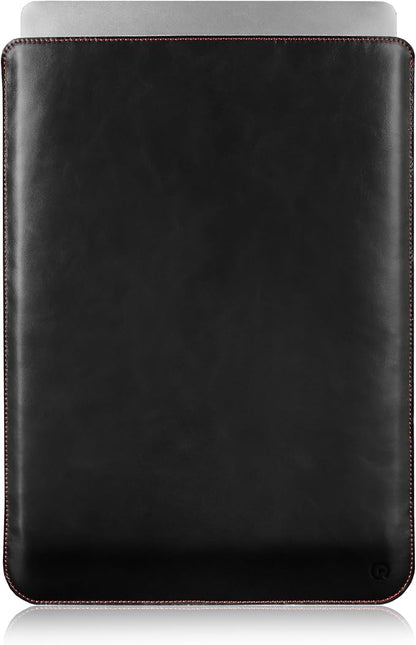 Casemade Real Leather Laptop Sleeve for MacBook Pro & Air Fits 13, 14, 15 & 16 Inch - Genuine Full Grain Leather with Soft Wool Lining (13 inch - Pro 2016-2023, Air M1/M2/M3/M4)
