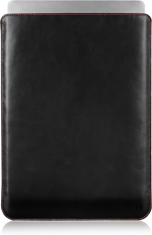 Casemade Real Leather Laptop Sleeve for MacBook Pro & Air Fits 13, 14, 15 & 16 Inch - Genuine Full Grain Leather with Soft Wool Lining (13 inch - Pro 2016-2023, Air M1/M2/M3/M4)