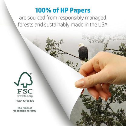 HP Printer Paper | 8.5 x 11 Paper | Premium 24 lb | 5 Ream Case - 2500 Sheets | 100 Bright | Made in USA - FSC Certified | 115300C