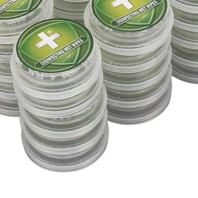 generic 50pcs Press Type Hand Cleaning Wipes Individual Wrapped Disposable Dry Wet Depart Pushing Towelette for Travel