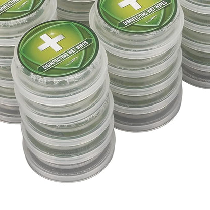 generic 50pcs Press Type Hand Cleaning Wipes Individual Wrapped Disposable Dry Wet Depart Pushing Towelette for Travel