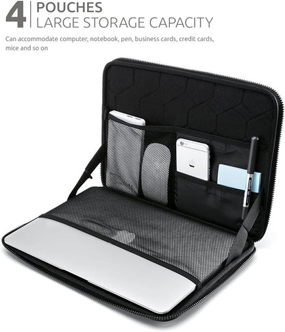 360 Protective Tablet Sleeve for 11-12.9 inch iPad Pro M2&M1 with Magic Keyboard or Smart Keyboard Folio, Water-Resistant Case Bag with Accessory Pocket