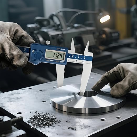 Dasqua Left-Handed Digital Caliper 0-12"/0-300mm Stainless Steel with Large LCD Screen, Dual Reading in/mm, Accuracy ±0.0016"/0.04mm, Resolution 0.0005"/0.01mm, High Precision Caliper Measuring Tool