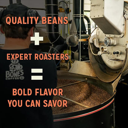 Bones Coffee Company NEW World Tour Sample Pack Box Set with Specialty Coffee Mug, 5 Assorted Single-Origin Low Acid Medium Roast Arabica Beans Flavored Coffee Gifts, 4 oz Pack of 5 Whole Bean