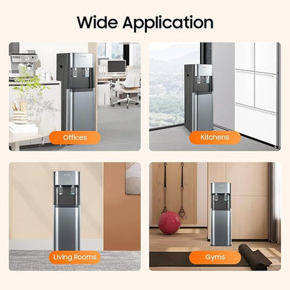 Bottom Loading Water Dispenser for 5 Gallon Bottles - Hot & Cold Water, Stainless Steel, Easy to Use for Home & Office