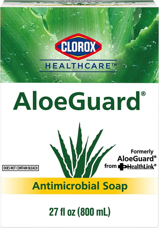 CLOROX Healthcare AloeGuard Antimicrobial Hand Soap Refill Pouch for Healthcare Professionals - Liquid Hand Wash for Everyday Use with Aloe Vera to Soothe & Moisturize Hands, 27 Fl Oz