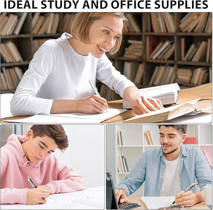 200 Pcs Gel Pens Bulk 0.5mm Black Gel Pen Retractable Fine Point Pens Quick Drying Smooth Writing with Comfortable Grip for School Office Journaling Note Taking and Homework (Black White)