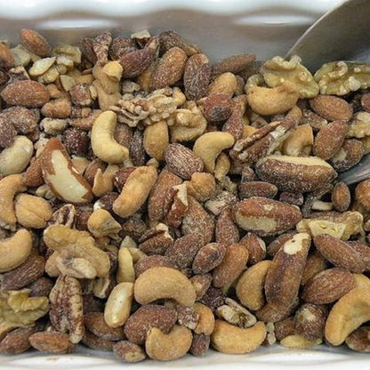 Freshly Roasted Mixed Nuts with Sea Salt (2 Lbs.) - A Delicious Sea Salted Mix of Macadamia Nuts, Cashews, Brazil Nuts, Almonds, Pecans & Walnuts - Farm Fresh Nuts Brand