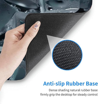 Mouse Pad Gaming Mousepad 31.5x11.8 Inch - 3mm Durable Fabric with Non-Slip Base, Waterproof Surface & Reinforced Edges for Gamers, Work Desks and Streaming Setups (ice Chunk)
