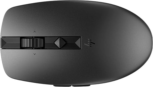 HP 710 Rechargeable Silent Mouse - for Computer or Laptop, Type USB-C Batteries - Multi-OS/Device Compatible - Bluetooth or 2.4 GHZ Dongle - 6 Programmable Buttons - Ambidextrous (6E6F2AA#ABL, Black)