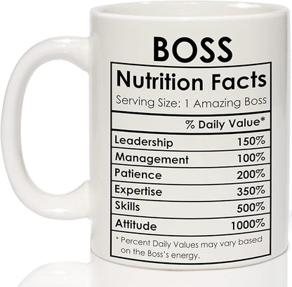 Breezy Valley Boss Coffee Mug, Best Boss Christmas Birthday Gifts for Women Men Funny, Happy Boss Day Appreciation Gifts Ideas, Office Boss Lady Mug Gifts
