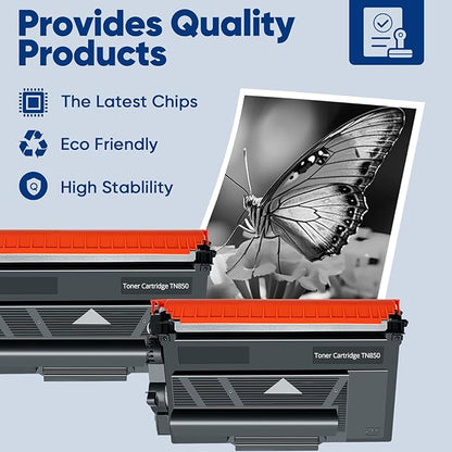 TN850 TN-850 TN820 High Yield Black Toner Cartridge Replacement for Brother TN-850 TN850 TN820 TN880 Compatible with MFC-L5705DW MFC-L5800DW MFC-L5850DW HL-L6200DW HL-L5200DW Printers