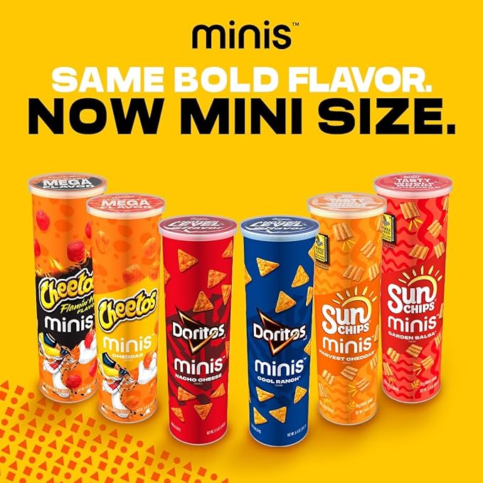 Cheetos Minis Canisters, Flamin' Hot, 3.625 Ounce (Pack of 6)