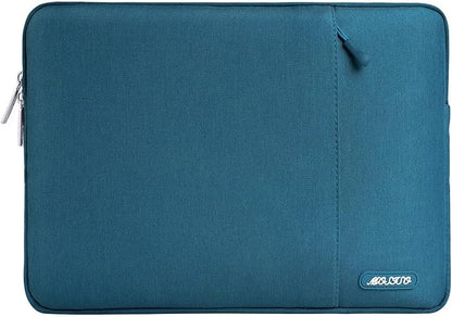 MOSISO Laptop Case 16 inch, 15-15.6 inch Laptop Sleeve Compatible with MacBook Pro 16 M4 M3 M2 M1, HP Acer Dell Lenovo ASUS Notebook, Polyester Vertical Computer Sleeve Bag with Pocket, Deep Teal